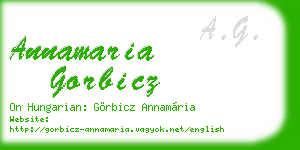 annamaria gorbicz business card