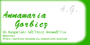 annamaria gorbicz business card